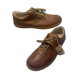 Born Ashram II Brown Leather Lace-Up Comfort Sneakers Men’s Size 12